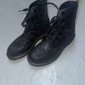 Dr. Martens Black Glitter Women's Boots